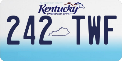 KY license plate 242TWF
