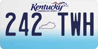 KY license plate 242TWH