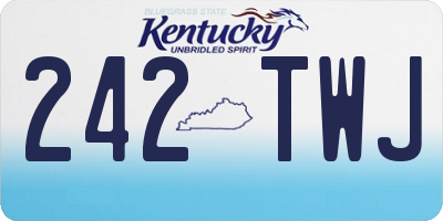 KY license plate 242TWJ