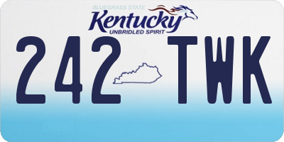 KY license plate 242TWK