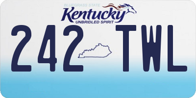 KY license plate 242TWL