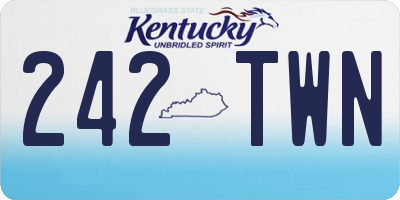 KY license plate 242TWN