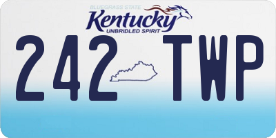KY license plate 242TWP