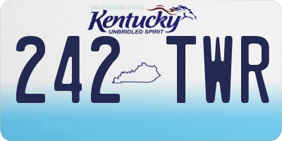 KY license plate 242TWR
