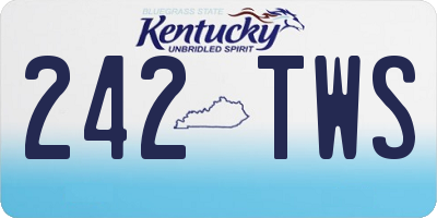 KY license plate 242TWS