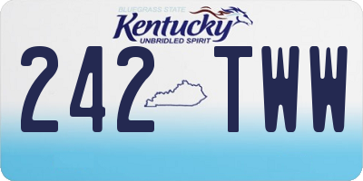 KY license plate 242TWW