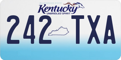 KY license plate 242TXA