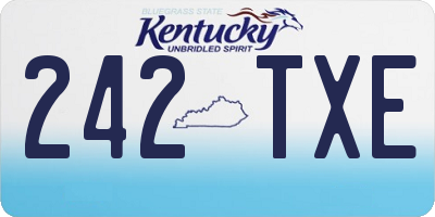 KY license plate 242TXE