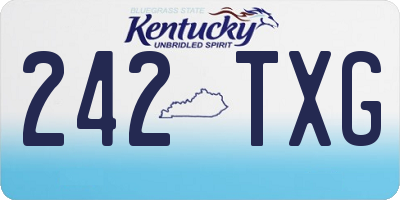 KY license plate 242TXG