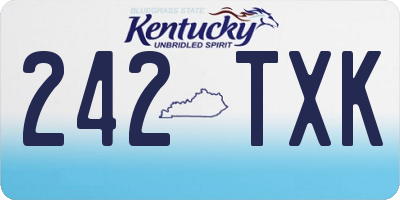 KY license plate 242TXK