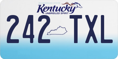 KY license plate 242TXL