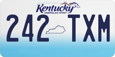 KY license plate 242TXM