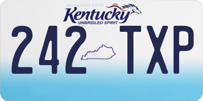 KY license plate 242TXP