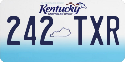 KY license plate 242TXR