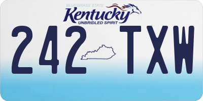 KY license plate 242TXW