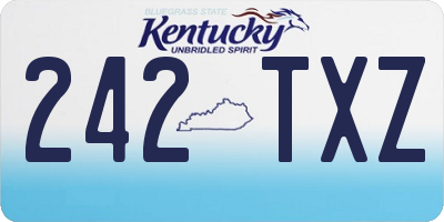 KY license plate 242TXZ