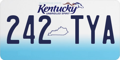 KY license plate 242TYA