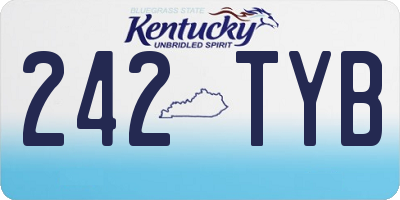 KY license plate 242TYB
