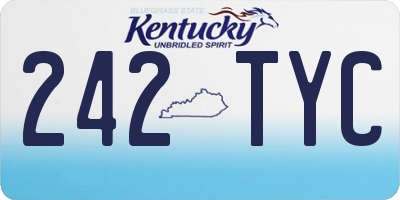 KY license plate 242TYC