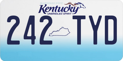 KY license plate 242TYD