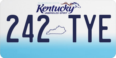 KY license plate 242TYE