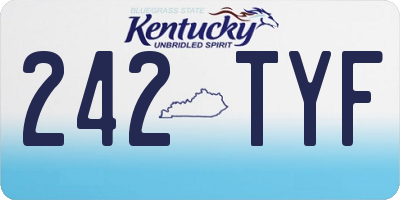 KY license plate 242TYF