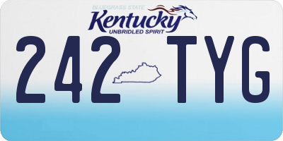 KY license plate 242TYG