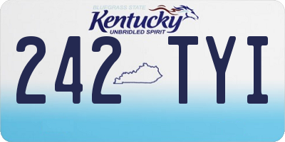 KY license plate 242TYI