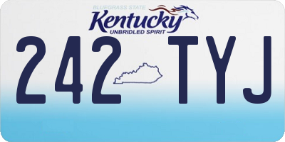 KY license plate 242TYJ