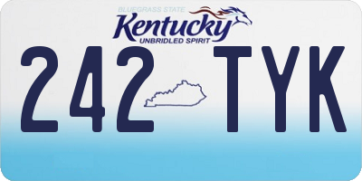 KY license plate 242TYK