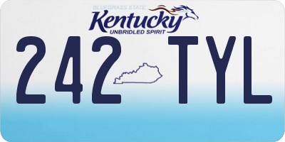 KY license plate 242TYL