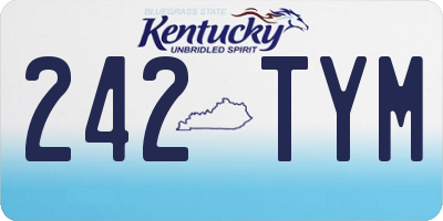KY license plate 242TYM