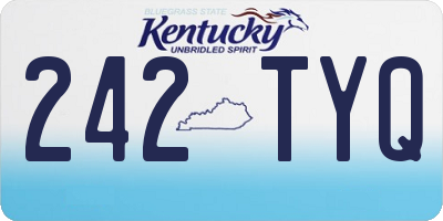 KY license plate 242TYQ