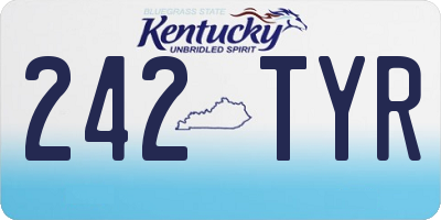 KY license plate 242TYR
