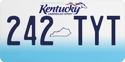 KY license plate 242TYT