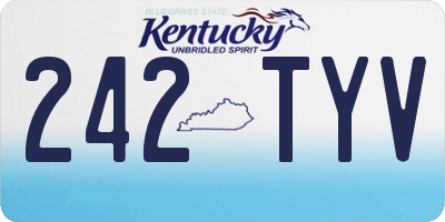 KY license plate 242TYV