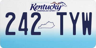 KY license plate 242TYW