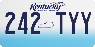 KY license plate 242TYY