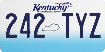 KY license plate 242TYZ