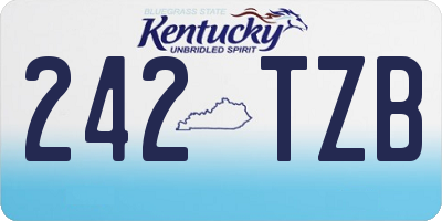 KY license plate 242TZB