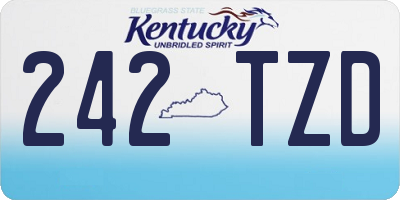 KY license plate 242TZD