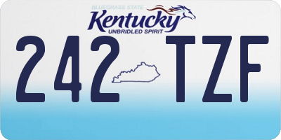 KY license plate 242TZF