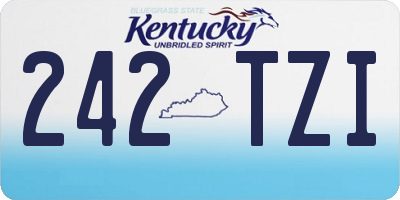 KY license plate 242TZI