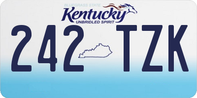 KY license plate 242TZK