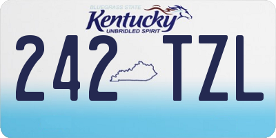 KY license plate 242TZL