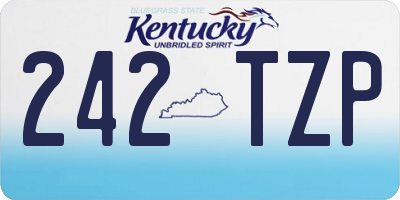 KY license plate 242TZP