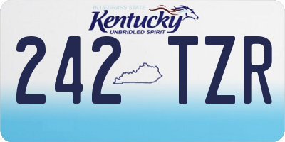 KY license plate 242TZR