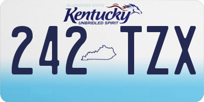 KY license plate 242TZX
