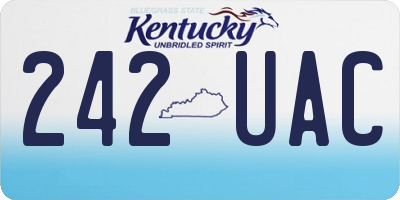 KY license plate 242UAC