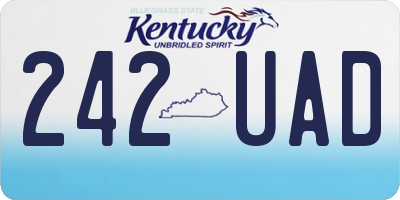 KY license plate 242UAD